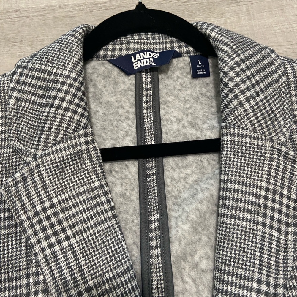 Land End blazer Black and White Plaid Blazer - Picture 3 of 9